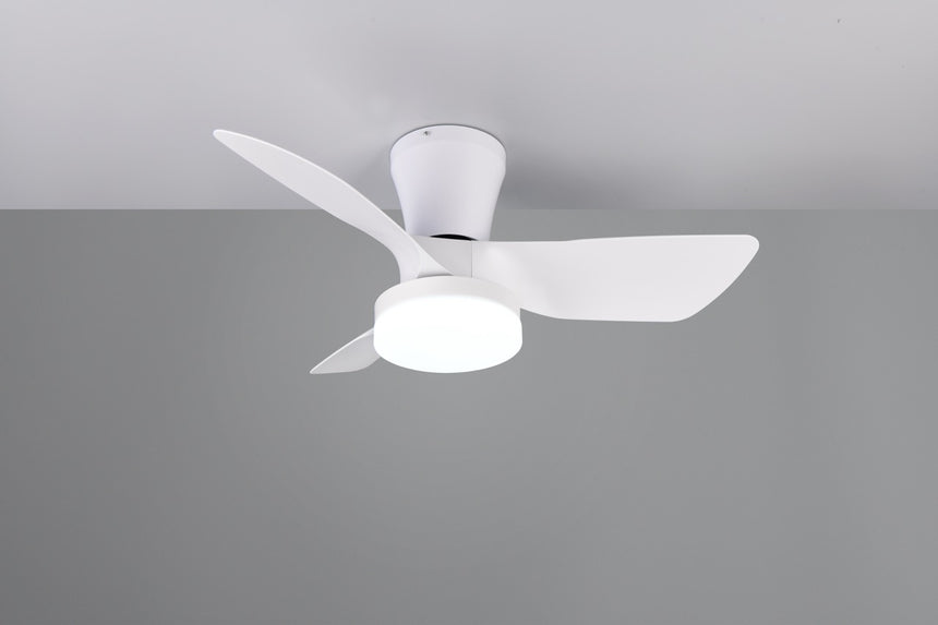 Ventilador de techo con luz LED regulable DC silencioso 76cm 20W mando R64412131