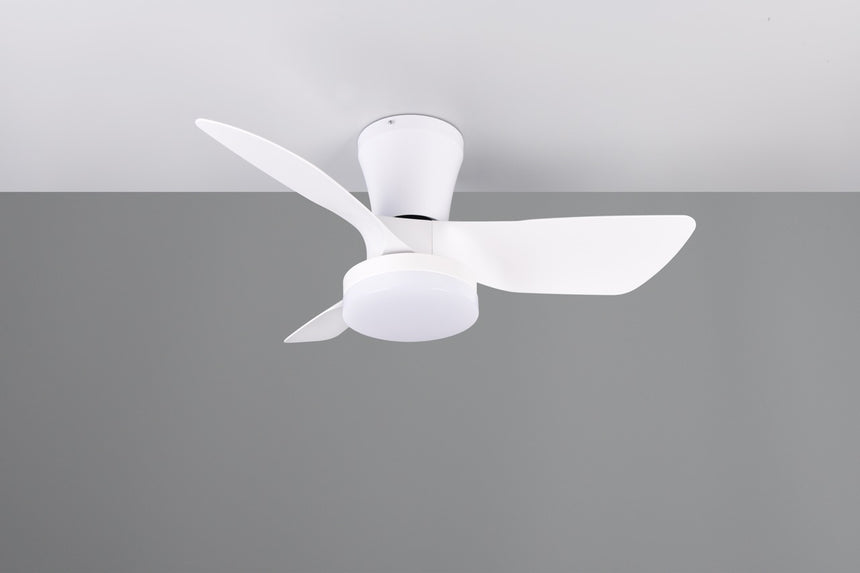 Ventilador de techo con luz LED regulable DC silencioso 76cm 20W mando R64412131