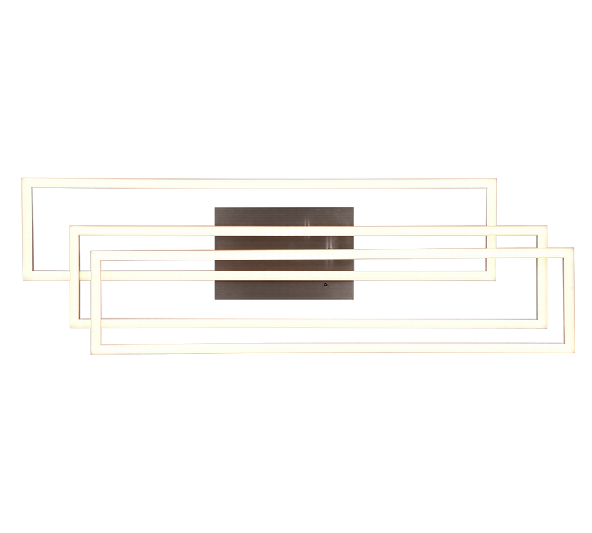 Plafón de techo Trio Corso LED níquel mate CCT 66cm R64423107