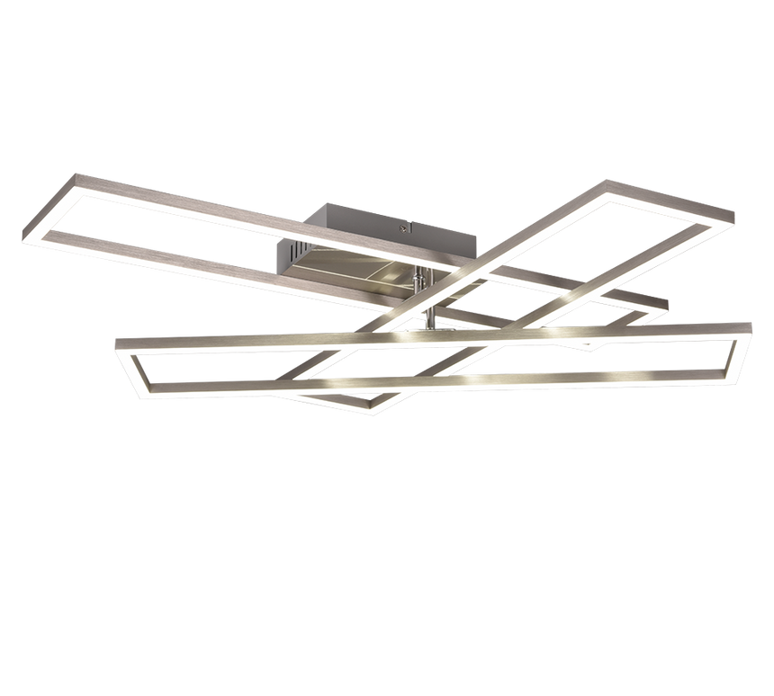 Plafón de techo Trio Corso LED níquel mate CCT 66cm R64423107