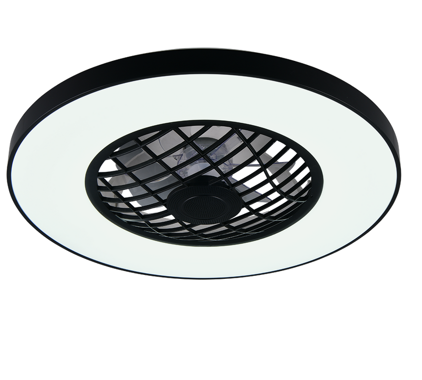 Plafón de techo Trio Linköping LED negro CCT Ø59cm R64462102