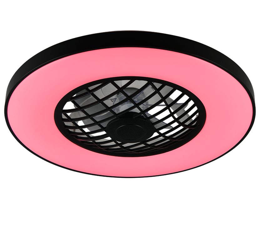 Plafón de techo Trio Linköping LED negro CCT Ø59cm R64462102