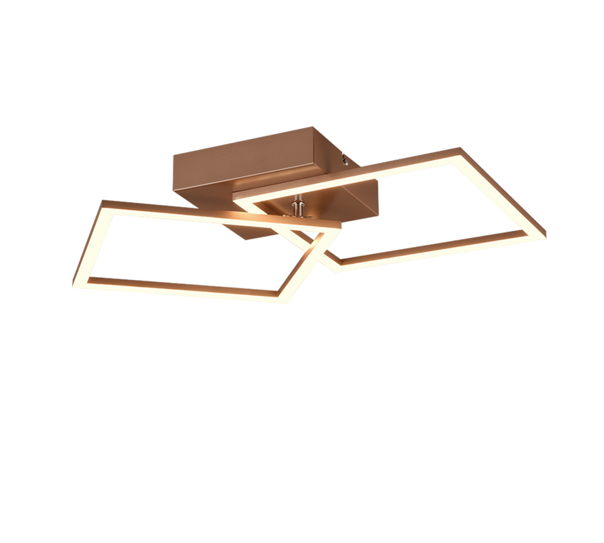 Plafón de techo Trio Trail LED marrón café 3000K 60cm R64492165 - vista 2
