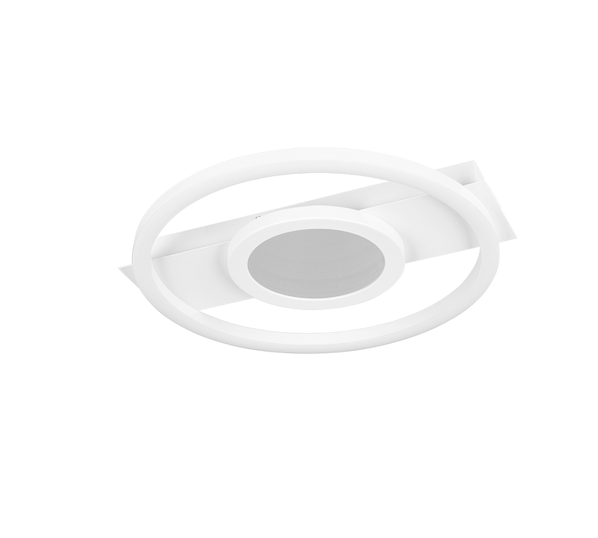 Plafón de techo Trio Wheeler LED blanco mate 4000K 35cm R64801131