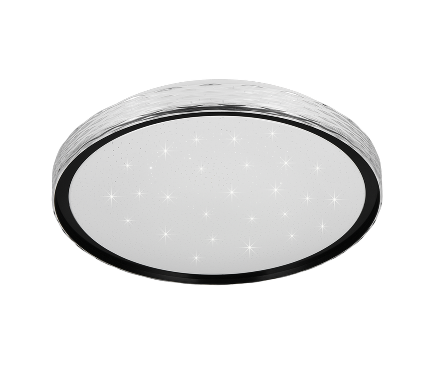 Plafón de techo Trio Varda LED negro CCT Ø39cm R64811102