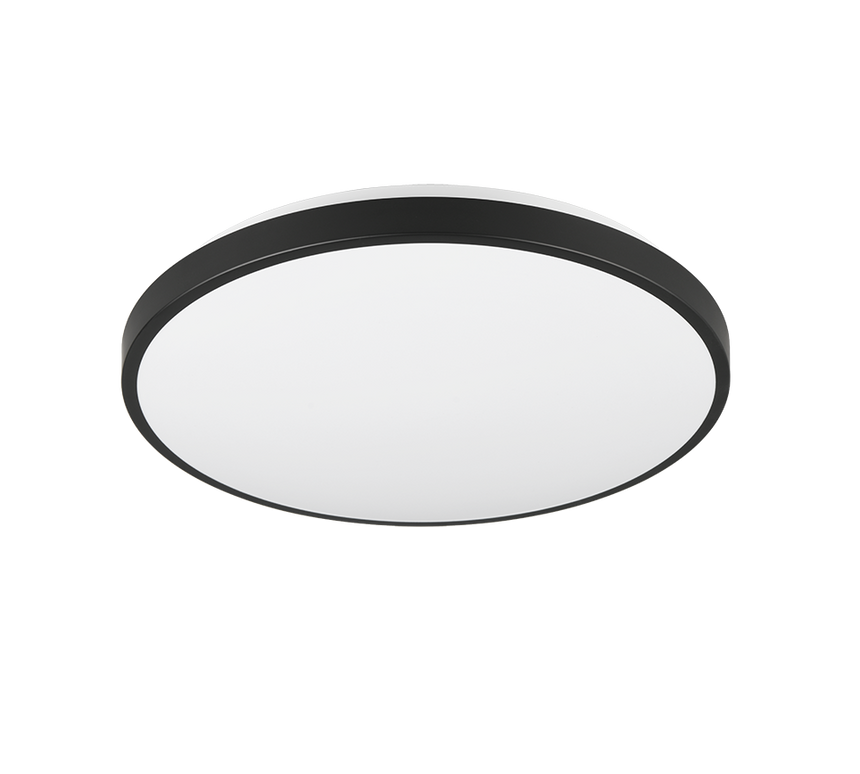 Plafón de techo Trio Loody LED negro 3000K Ø38,5cm R64901102