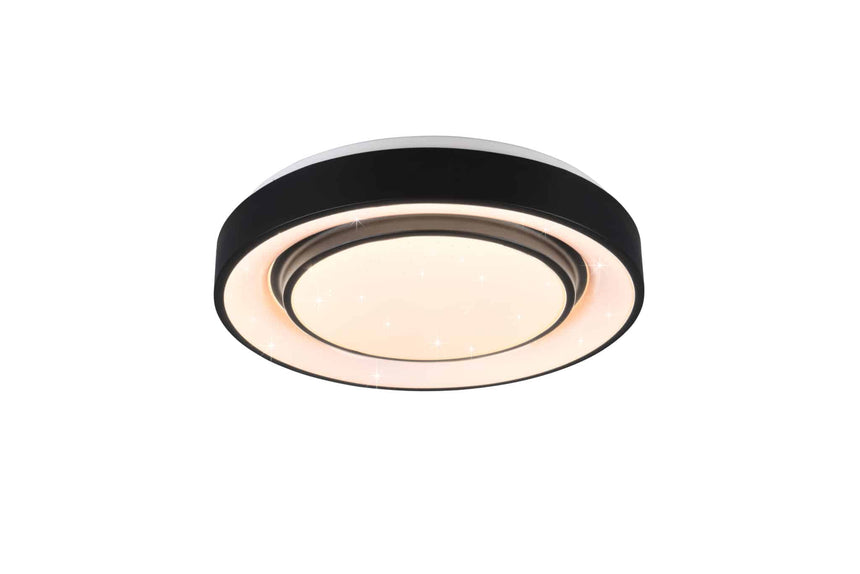 Trio Mona Plafón LED de metal estera negra R65041032