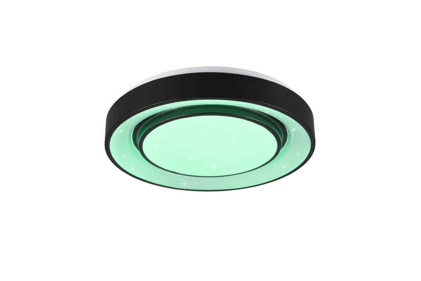 Trio Mona Plafón LED de metal estera negra R65041032