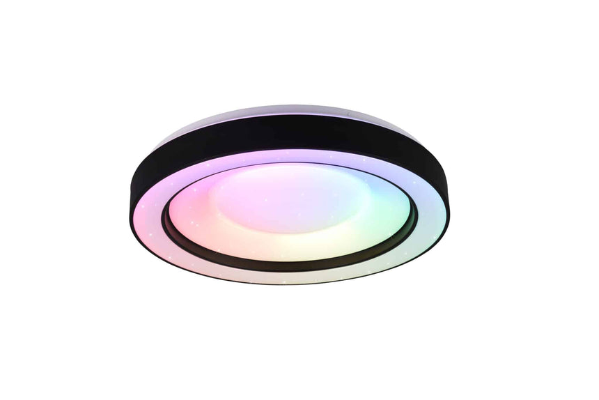Trio Arco LED plastic ceiling lamp black mat R65091032
