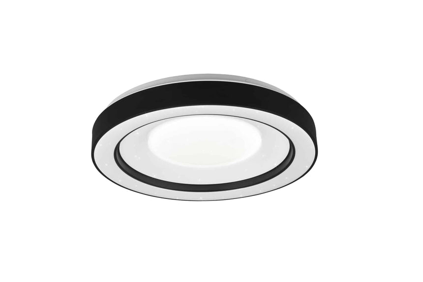 Trio Arco LED plastic ceiling lamp black mat R65091032