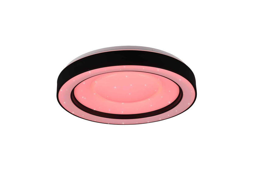 Trio Arco LED plastic ceiling lamp black mat R65091032