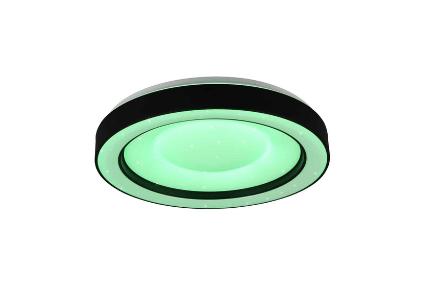 Trio Arco LED plastic ceiling lamp black mat R65091032