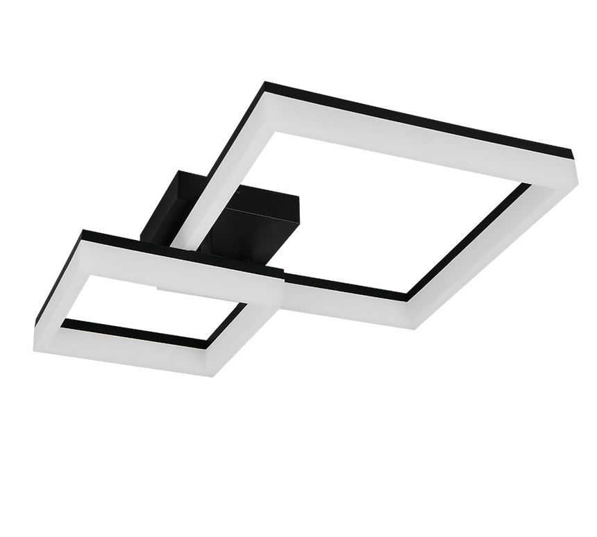 Plafón de techo Trio Camino LED negro mate 3000K 62cm R65771232