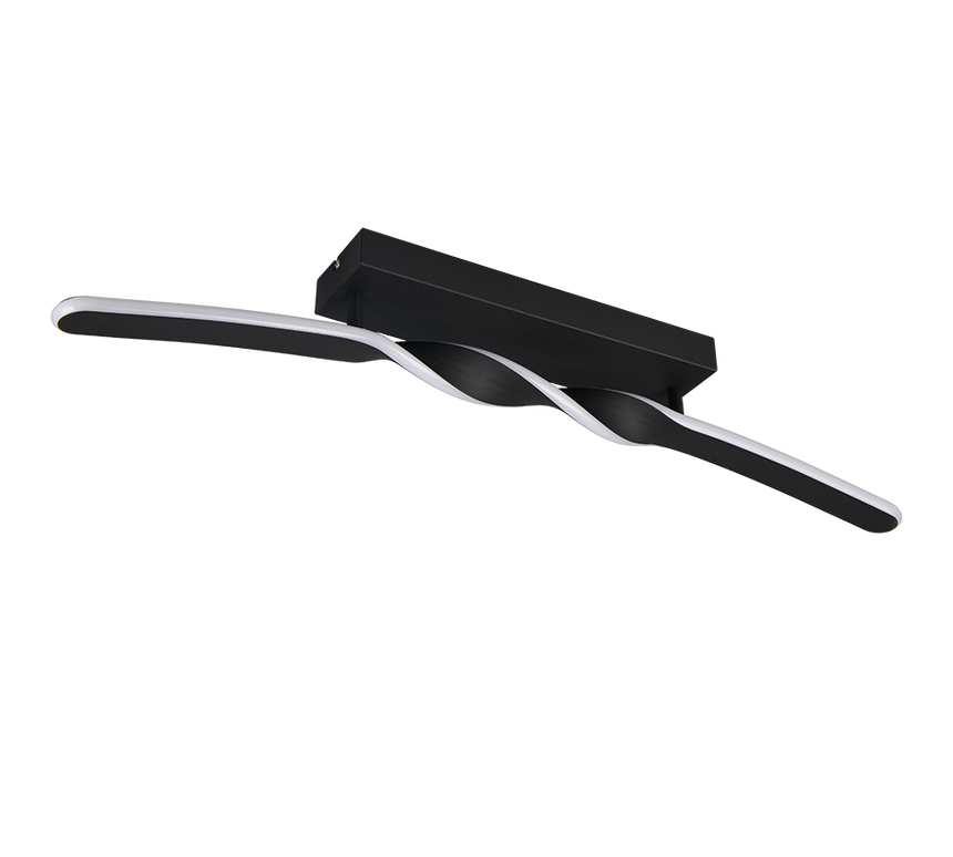 Plafón de techo Trio Ginko LED negro mate 3000K 79cm R65791132 - vista 4