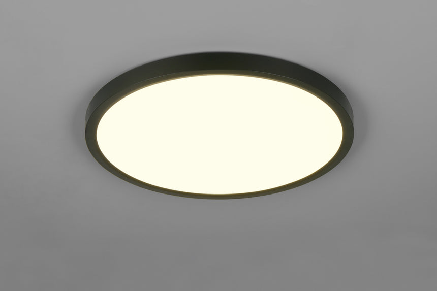 Plafón de techo Trio Draco LED negro mate Ø40cm R65891932
