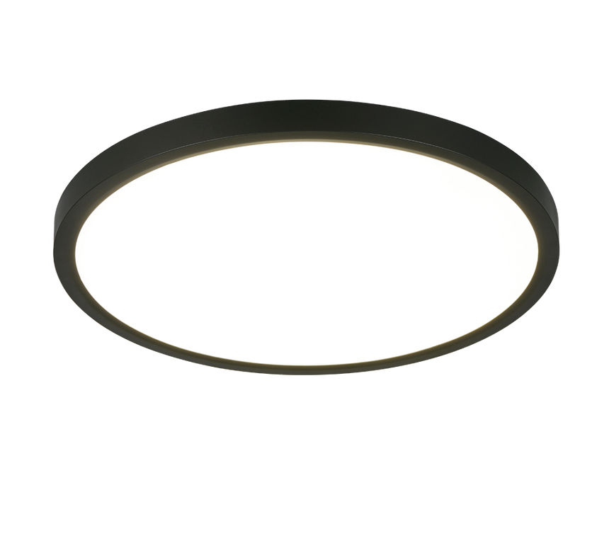 Plafón de techo Trio Draco LED negro mate Ø40cm R65891932