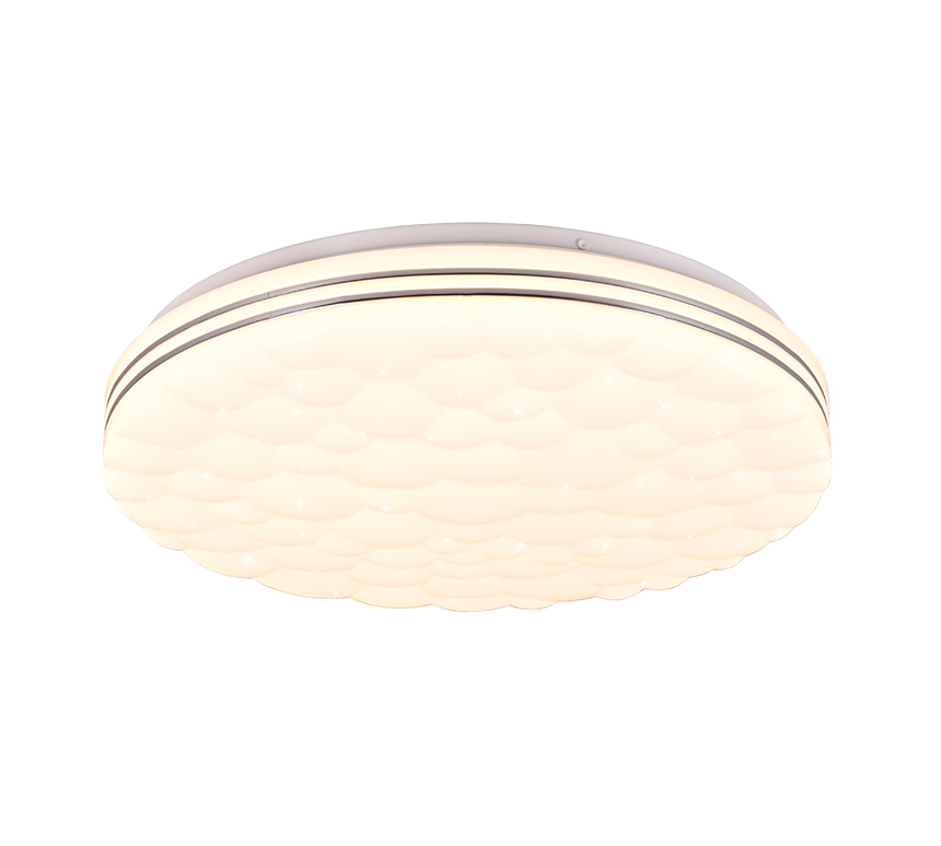 Plafón de techo Trio Tiger LED blanco mate CCT Ø38cm R67131100