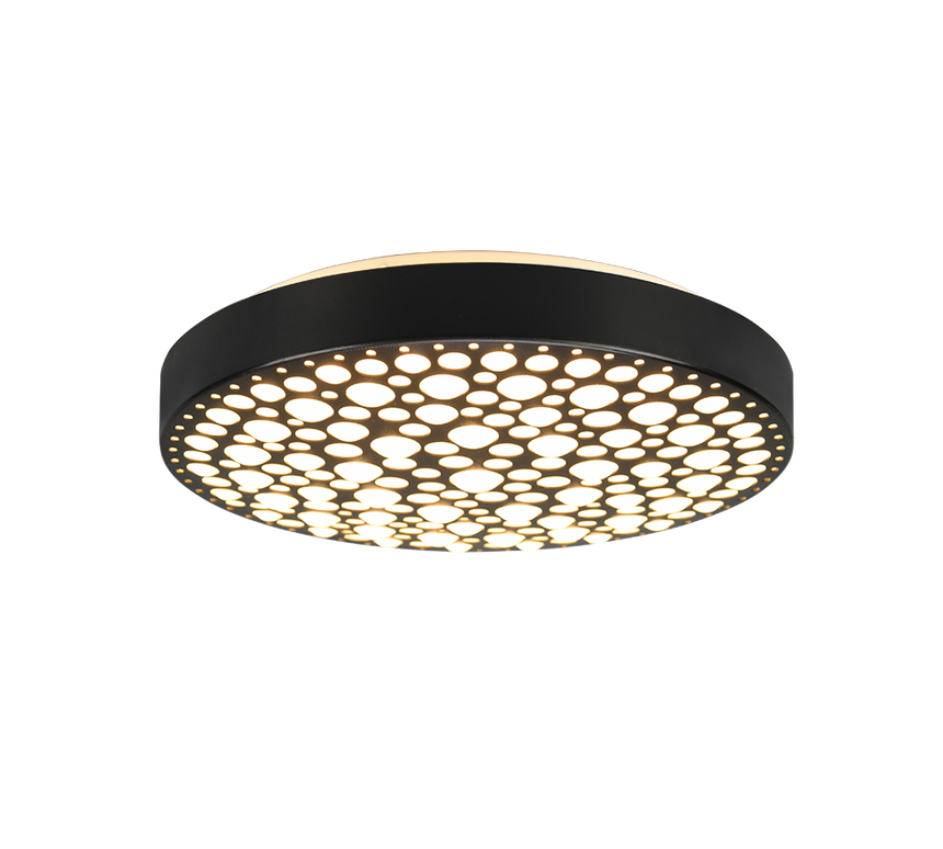 Plafón de techo Trio Chizu LED negro mate CCT Ø40,5cm R67161132