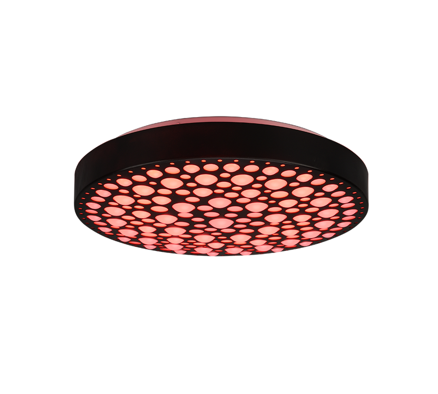 Plafón de techo Trio Chizu LED negro mate CCT Ø40,5cm R67161132