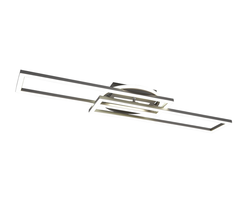 Plafón de techo Trio Twister grande LED níquel mate CCT 90,5cm R67183107