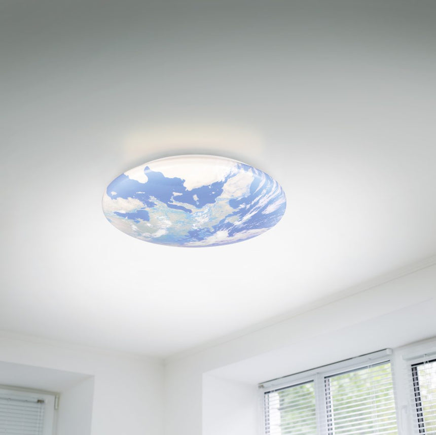Plafón de techo Trio Terra LED multicolor 3000K regulable IP44 Ø37cm R67471100