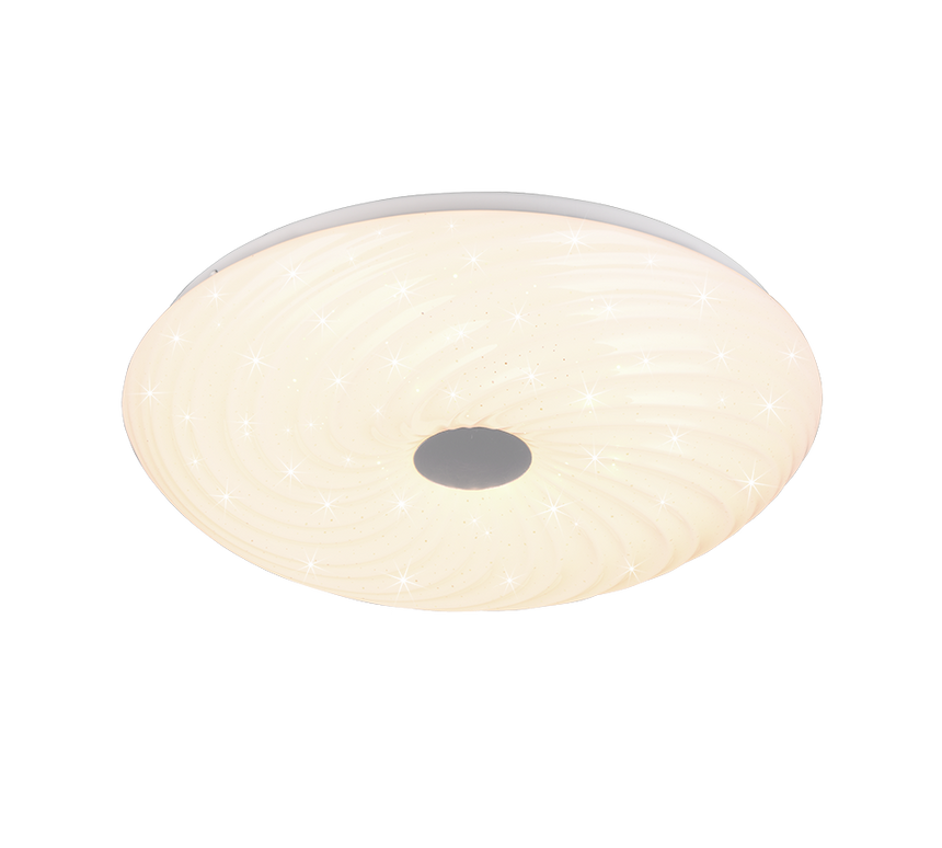 Plafón de techo Trio Gravity LED blanco CCT regulable con mando Ø37,5cm R67693800