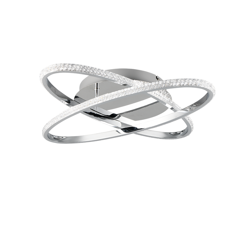 Plafón de techo Trio Lane LED cromo 4000K 58cm R67802106