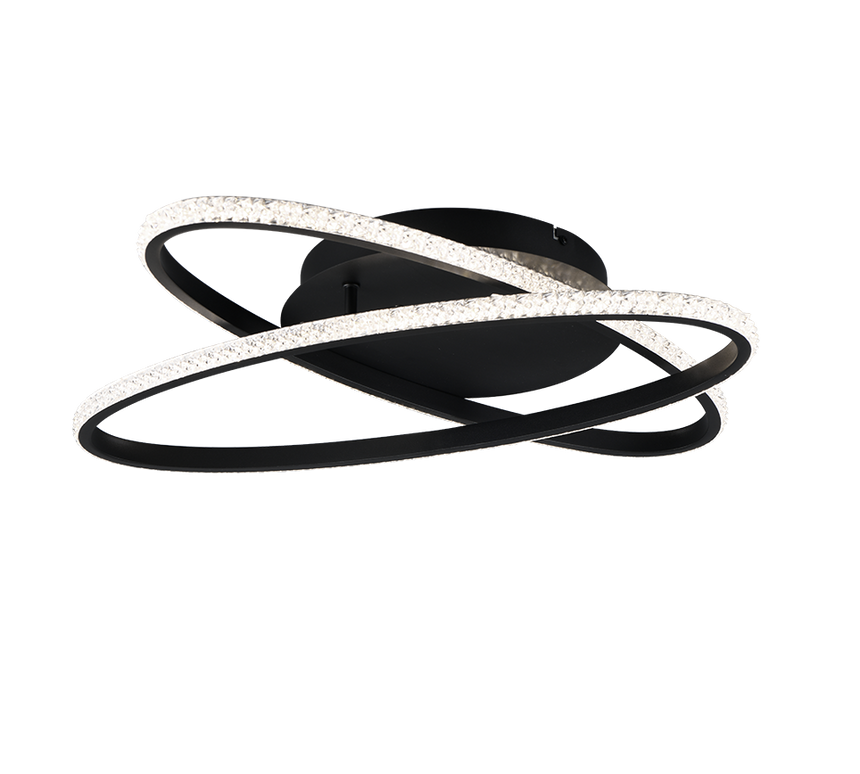 Plafón de techo Trio Lane LED negro mate 4000K 58cm R67802132