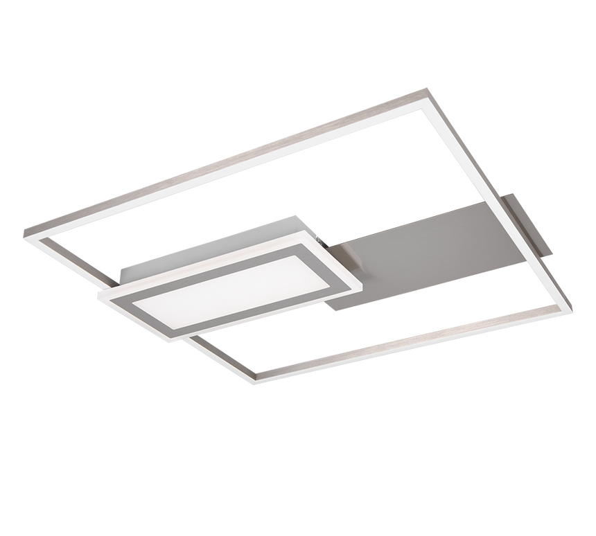 Plafón de techo Spiro Trio níquel LED 32W 67862907