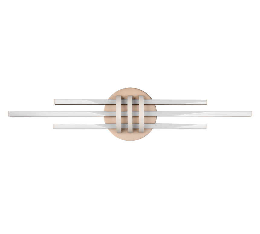 Plafón de techo Trio Cinto grande LED marrón café 3000K 81cm R67873165