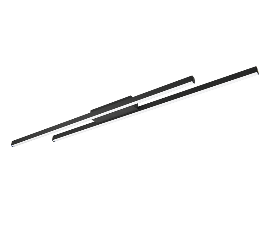 Plafón de techo Trio Odio grande LED negro mate 3000K 110cm R67882132