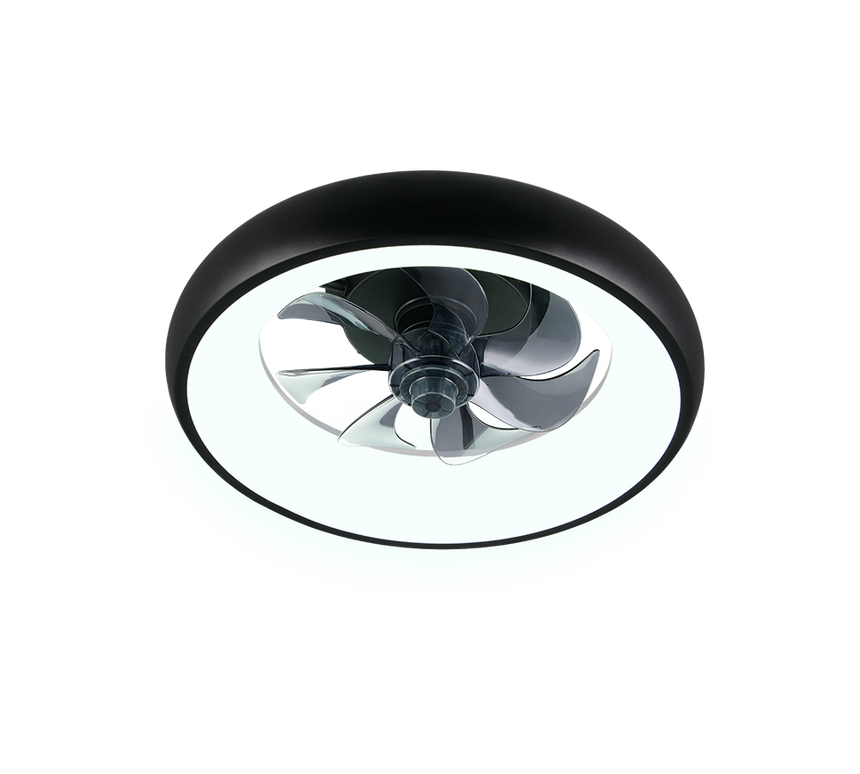 Plafón de techo Trio Muonio LED negro mate CCT Ø40cm R69182132