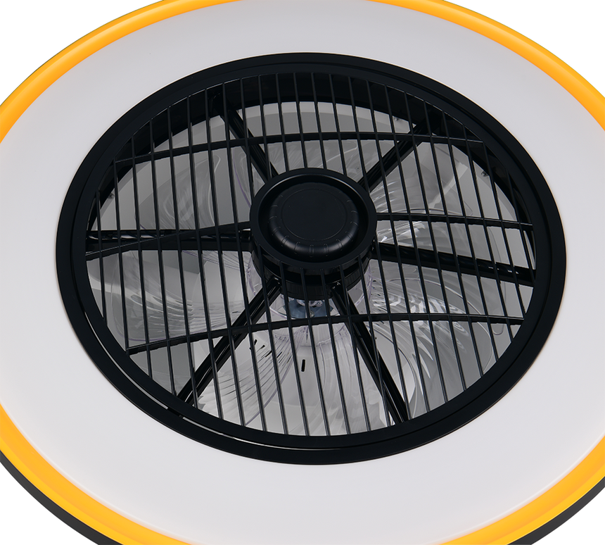 Plafón de techo Trio Varpula LED negro y dorado CCT Ø55cm R69272180