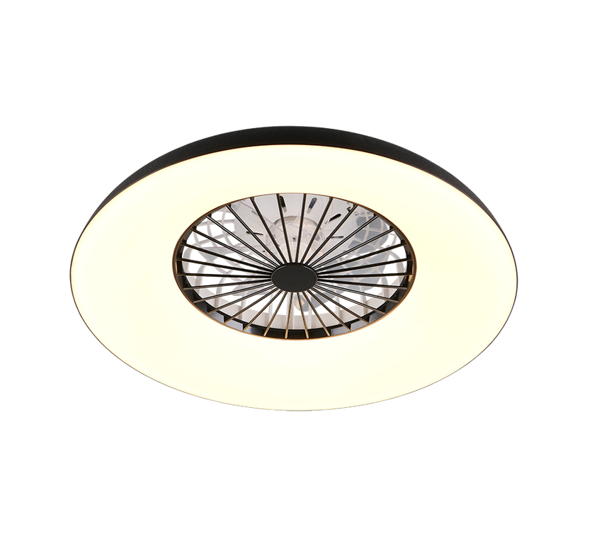 Plafón de techo Trio Svaerholt LED negro CCT Ø60cm R69302102