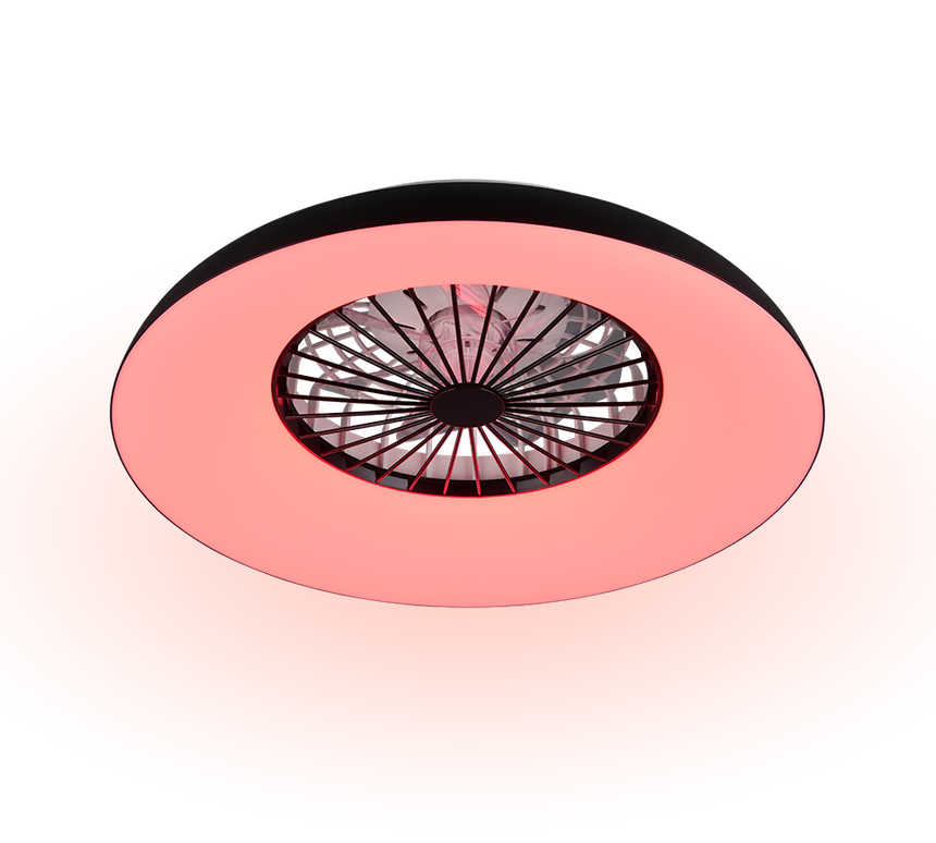 Plafón de techo Trio Svaerholt LED negro CCT Ø60cm R69302102