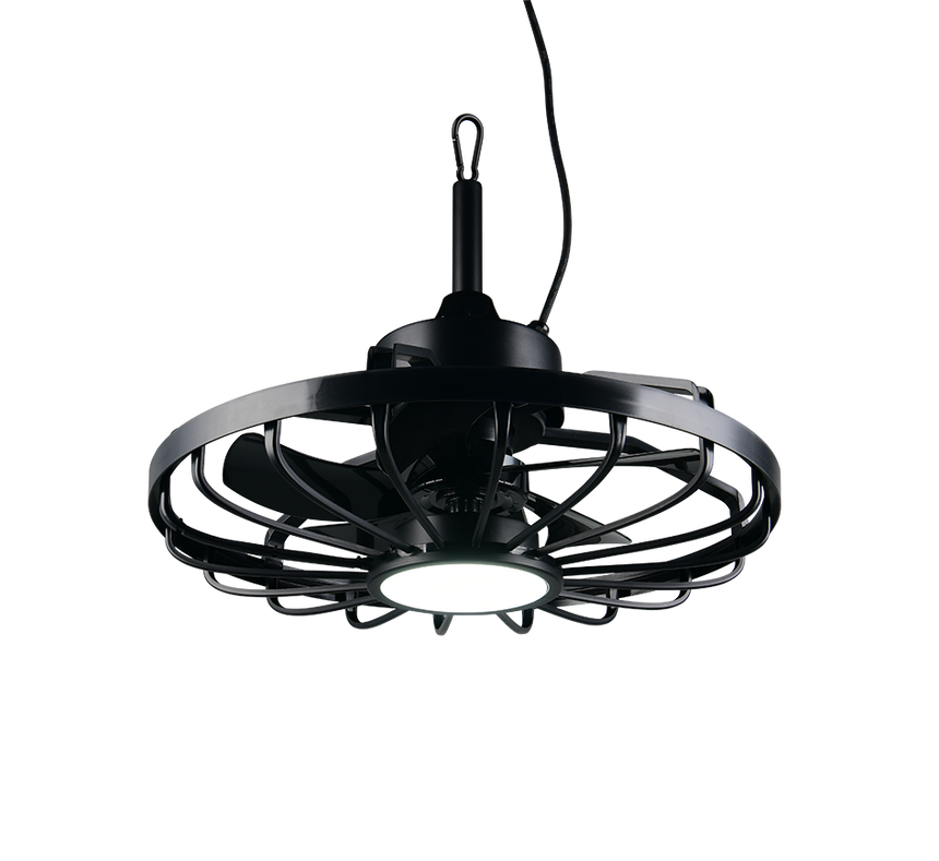 Plafón de techo exterior Trio Oslo LED negro CCT IP44 Ø51cm R69692102