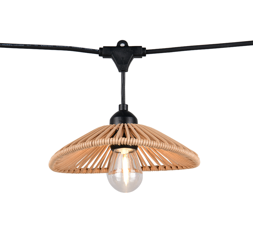 Plafón de techo exterior Trio Chain grande LED negro mate 3000K IP44 6,5m R74771