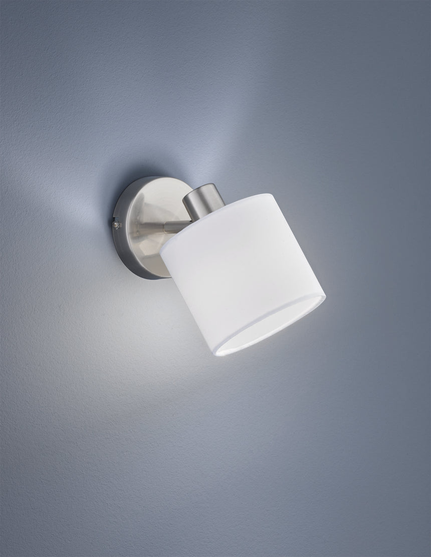 Foco Trio Tommy LED níquel mate 3000K 12cm R80331001