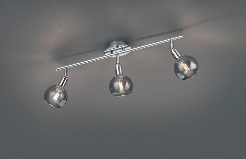 Foco Trio Brest LED cromo 3000K 58cm R80593006