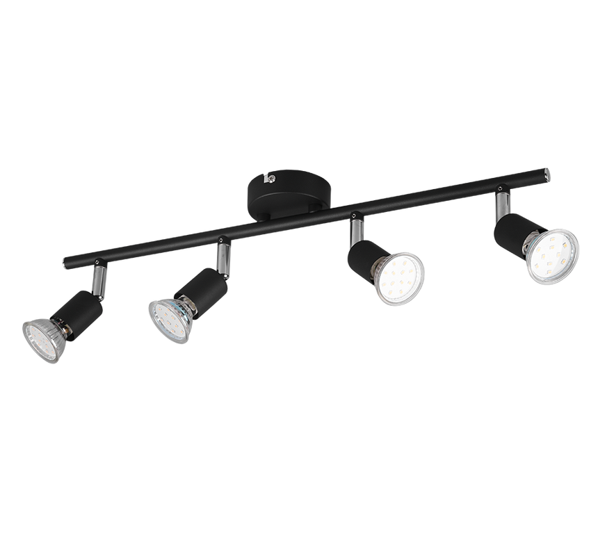 Foco Trio Paris 4 luces 50cm negro mate — ref. R80914032 (2)