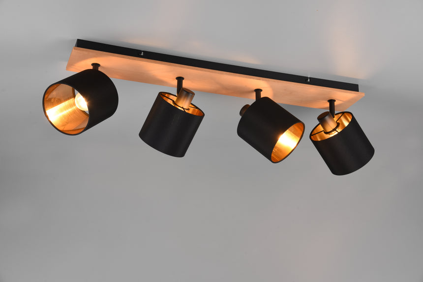 Foco Trio Tommy LED madera 2700K 72cm R81334030