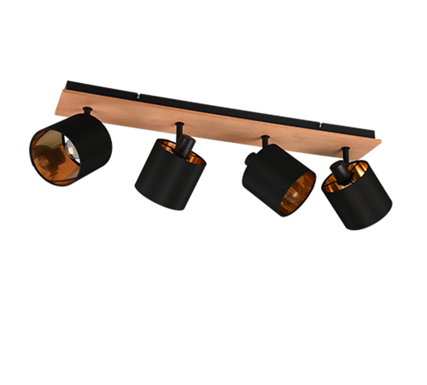 Foco Trio Tommy LED madera 2700K 72cm R81334030
