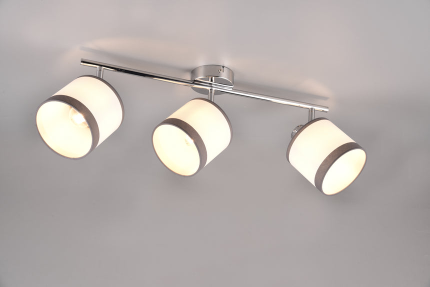 Foco Trio Davos LED cromo 2700K Ø12cm R81553006