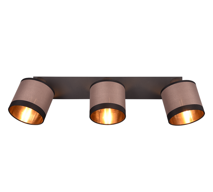 Foco Trio Davos LED negro mate 2700K Ø16,5cm R81553041