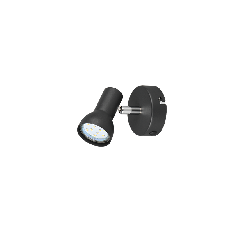 Foco Trio Cantar LED negro mate 3000K Ø8cm R81791032