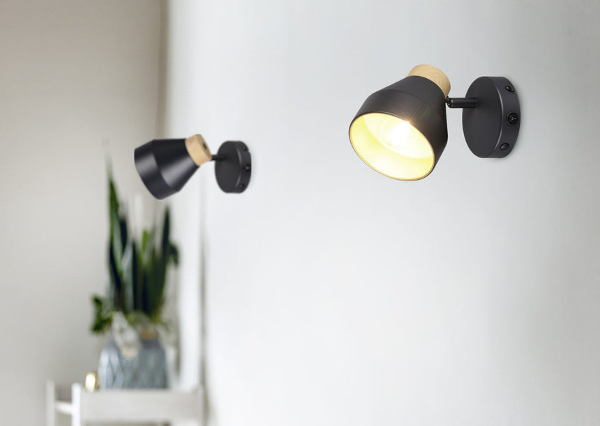 Foco Trio Valentin LED negro mate 2700K Ø11cm R81921732