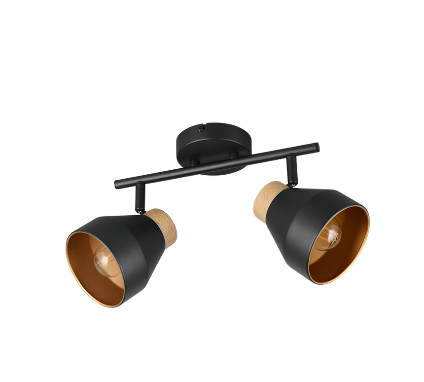 Foco Trio Valentin LED negro mate 2700K Ø11cm R81922032