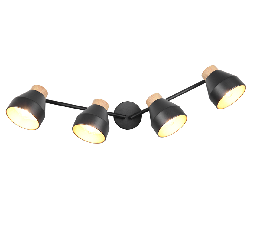 Foco Trio Valentin LED negro mate 2700K Ø11cm R81924032