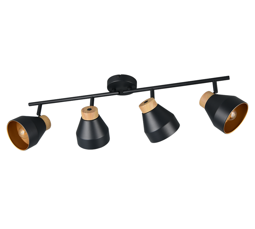 Foco Trio Valentin LED negro mate 2700K Ø11cm R81924032