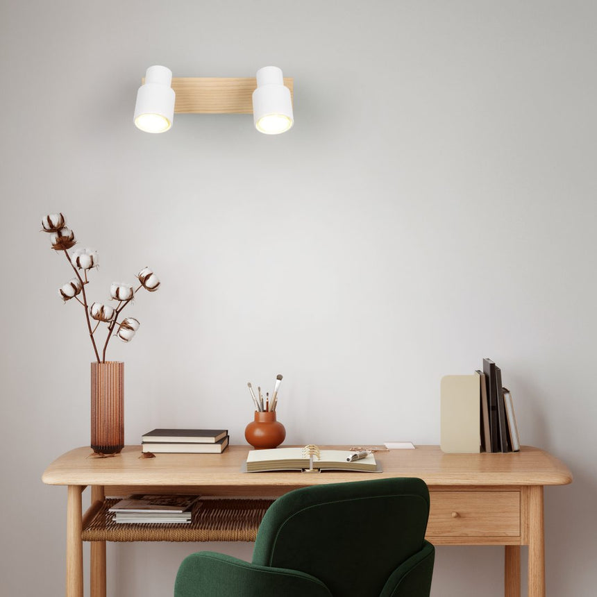 Foco Trio Pierre LED blanco mate 3000K 31cm R81982031